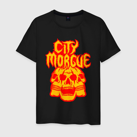 Мужская футболка хлопок с принтом ZillaKami x SosMula City Morgue | Skulls в Новосибирске, 100% хлопок | прямой крой, круглый вырез горловины, длина до линии бедер, слегка спущенное плечо. | city | citymorgue | morgue | skulls | sos mula | sosmula | zilla kami | zillakami | черепа