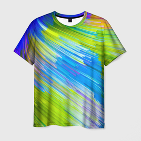 Мужская футболка 3D с принтом Color vanguard pattern   Raster , 100% полиэфир | прямой крой, круглый вырез горловины, длина до линии бедер | Тематика изображения на принте: color | fashion | pattern | raster | vanguard | авангард | мода | растр | узор | цвет