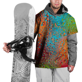 Накидка на куртку 3D с принтом Капли на стекле   Vanguard pattern в Екатеринбурге, 100% полиэстер |  | color | drop | fashion | pattern | vanguard | авангард | капля | мода | паттерн | цвет