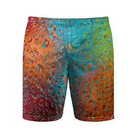 Мужские шорты спортивные с принтом Капли на стекле   Vanguard pattern ,  |  | color | drop | fashion | pattern | vanguard | авангард | капля | мода | паттерн | цвет