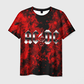 Мужская футболка 3D с принтом AC DC Rock N Roll , 100% полиэфир | прямой крой, круглый вырез горловины, длина до линии бедер | acdc | hard rock | гитара | группа | метал | музыка | рок