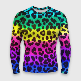 Мужской рашгард 3D с принтом Leopard Pattern  Neon ,  |  | fashion | leopard | neon | pattern | skin | vanguard | авангард | леопард | мода | неон | узор