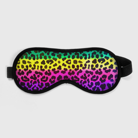 Маска для сна 3D с принтом Leopard Pattern   Neon в Екатеринбурге, внешний слой — 100% полиэфир, внутренний слой — 100% хлопок, между ними — поролон |  | Тематика изображения на принте: fashion | leopard | neon | pattern | skin | vanguard | авангард | леопард | мода | неон | узор