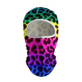 Балаклава 3D с принтом Leopard Pattern   Neon в Екатеринбурге, 100% полиэстер, ткань с особыми свойствами — Activecool | плотность 150–180 г/м2; хорошо тянется, но при этом сохраняет форму. Закрывает шею, вокруг отверстия для глаз кайма. Единый размер | Тематика изображения на принте: fashion | leopard | neon | pattern | skin | vanguard | авангард | леопард | мода | неон | узор