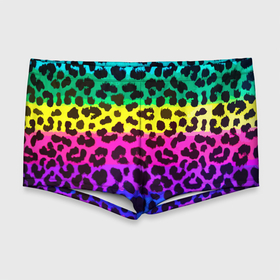 Мужские купальные плавки 3D с принтом Leopard Pattern   Neon , Полиэстер 85%, Спандекс 15% |  | fashion | leopard | neon | pattern | skin | vanguard | авангард | леопард | мода | неон | узор