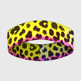 Повязка на голову 3D с принтом Leopard Pattern  Neon в Екатеринбурге,  |  | fashion | leopard | neon | pattern | skin | vanguard | авангард | леопард | мода | неон | узор