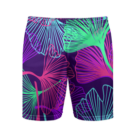 Мужские шорты спортивные с принтом Neon color pattern   Fashion 2023 в Екатеринбурге,  |  | color | fashion | leaf | neon | pattern | лист | мода | неон | узор | цвет