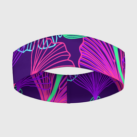 Повязка на голову 3D с принтом Neon color pattern  Fashion 2023 в Новосибирске,  |  | color | fashion | leaf | neon | pattern | лист | мода | неон | узор | цвет