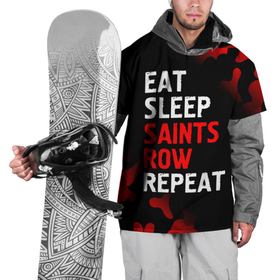 Накидка на куртку 3D с принтом Eat Sleep Saints Row Repeat | Камуфляж в Санкт-Петербурге, 100% полиэстер |  | eat sleep saints row repeat | logo | row | saints | игра | игры | камуфляж | лого | логотип | милитари | роу | символ | сэйнтс