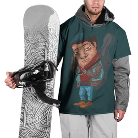 Накидка на куртку 3D с принтом Бродяга музыкант , 100% полиэстер |  | Тематика изображения на принте: бродяга | музыка | музыкант | парень | путешественник
