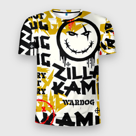 Мужская футболка 3D Slim с принтом ZillaKami x SosMula City Morgue   ZillaKami в Белгороде, 100% полиэстер с улучшенными характеристиками | приталенный силуэт, круглая горловина, широкие плечи, сужается к линии бедра | city | citymorgue | morgue | smile | sos mula | sosmula | zilla kami | zillakami