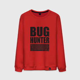 Мужской свитшот хлопок с принтом Bug Хантер в Санкт-Петербурге, 100% хлопок |  | bug | hunter | programmer | админ | баг | код | охотник | программист | сисадмин | тестер
