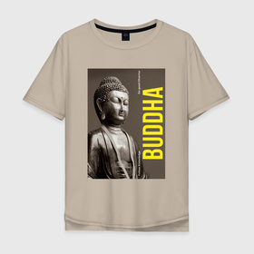 Мужская футболка хлопок Oversize с принтом Будда в состоянии самадхи в Курске, 100% хлопок | свободный крой, круглый ворот, “спинка” длиннее передней части | Тематика изображения на принте: будда | буддизм | йога | мантра | медитация | мир | мудрость | покой | просветление | релакс | самадхи | саморазвитие | спокойствие | умиротворение