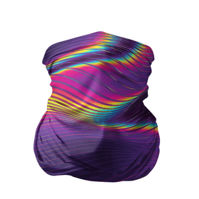 Бандана-труба 3D с принтом Neon fashion pattern   Wave в Санкт-Петербурге, 100% полиэстер, ткань с особыми свойствами — Activecool | плотность 150‒180 г/м2; хорошо тянется, но сохраняет форму | fashion | neon | pattern | raster | wave | волна | мода | неон | растр | узор