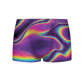 Мужские трусы 3D с принтом Neon fashion pattern   Wave , 50% хлопок, 50% полиэстер | классическая посадка, на поясе мягкая тканевая резинка | fashion | neon | pattern | raster | wave | волна | мода | неон | растр | узор