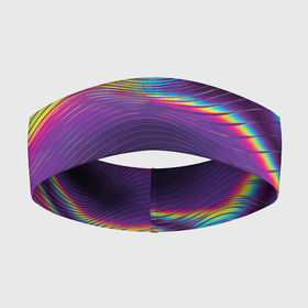 Повязка на голову 3D с принтом Neon fashion pattern  Wave в Курске,  |  | fashion | neon | pattern | raster | wave | волна | мода | неон | растр | узор