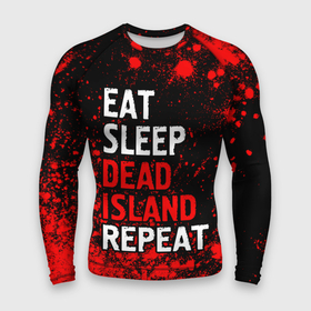 Мужской рашгард 3D с принтом Eat Sleep Dead Island Repeat  Краска в Кировске,  |  | Тематика изображения на принте: dead | eat sleep dead island repeat | island | logo | айленд | дед | игра | игры | краска | краски | лого | логотип | символ