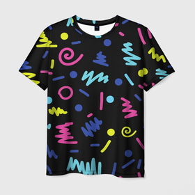 Мужская футболка 3D с принтом Neon color pattern   Fashion 2032 в Белгороде, 100% полиэфир | прямой крой, круглый вырез горловины, длина до линии бедер | color | fashion | neon | pattern | мода | неон | узор | цвет