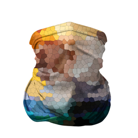 Бандана-труба 3D с принтом Осенний мозаичный узор в Тюмени, 100% полиэстер, ткань с особыми свойствами — Activecool | плотность 150‒180 г/м2; хорошо тянется, но сохраняет форму | абстрактный | камуфляж | милитари | модный | мозаика | разноцветный | современный