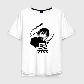 Мужская футболка хлопок Oversize с принтом Хэй | Темнее тёмного в Курске, 100% хлопок | свободный крой, круглый ворот, “спинка” длиннее передней части | anime | darker than black | hei | kuro no keiyakusha | аниме | анимэ | ли шэньшунь | темнее чёрного | хэй