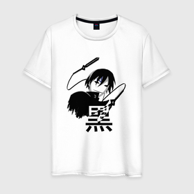 Мужская футболка хлопок с принтом Хэй | Темнее тёмного , 100% хлопок | прямой крой, круглый вырез горловины, длина до линии бедер, слегка спущенное плечо. | anime | darker than black | hei | kuro no keiyakusha | аниме | анимэ | ли шэньшунь | темнее чёрного | хэй