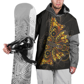 Накидка на куртку 3D с принтом Бабочка. Стимпанк в Петрозаводске, 100% полиэстер |  | бабочка | батерфляй | механизм | парапанк | стимпанк | технология