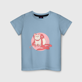 Детская футболка хлопок с принтом Gift rat в Екатеринбурге, 100% хлопок | круглый вырез горловины, полуприлегающий силуэт, длина до линии бедер | Тематика изображения на принте: 