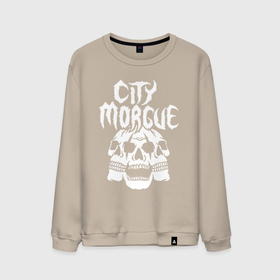 Мужской свитшот хлопок с принтом ZillaKami x SosMula City   Morgue Skulls , 100% хлопок |  | city | citymorgue | morgue | skulls | sos mula | sosmula | zilla kami | zillakami | черепа