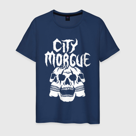 Мужская футболка хлопок с принтом ZillaKami x SosMula City   Morgue Skulls , 100% хлопок | прямой крой, круглый вырез горловины, длина до линии бедер, слегка спущенное плечо. | city | citymorgue | morgue | skulls | sos mula | sosmula | zilla kami | zillakami | черепа