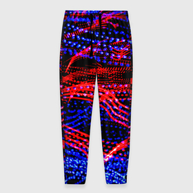 Мужские брюки 3D с принтом Neon vanguard pattern 2022 в Курске, 100% полиэстер | манжеты по низу, эластичный пояс регулируется шнурком, по бокам два кармана без застежек, внутренняя часть кармана из мелкой сетки | Тематика изображения на принте: abstraction | fashion | neon | pattern | vanguard | абстракция | авангард | мода | неон | узор