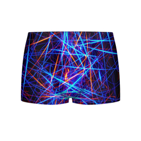 Мужские трусы 3D с принтом Neon pattern   Fashion 2055 в Белгороде, 50% хлопок, 50% полиэстер | классическая посадка, на поясе мягкая тканевая резинка | fashion | light | neon | pattern | vanguard | авангард | мода | неон | свет | узор