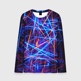 Мужской лонгслив 3D с принтом Neon pattern   Fashion 2055 в Белгороде, 100% полиэстер | длинные рукава, круглый вырез горловины, полуприлегающий силуэт | fashion | light | neon | pattern | vanguard | авангард | мода | неон | свет | узор