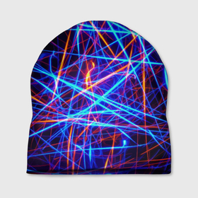 Шапка 3D с принтом Neon pattern   Fashion 2055 в Белгороде, 100% полиэстер | универсальный размер, печать по всей поверхности изделия | fashion | light | neon | pattern | vanguard | авангард | мода | неон | свет | узор