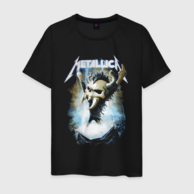 Мужская футболка хлопок с принтом Metallica   Gesture в Новосибирске, 100% хлопок | прямой крой, круглый вырез горловины, длина до линии бедер, слегка спущенное плечо. | Тематика изображения на принте: dude | finger | gesture | metallica | skull | thrash metal | жест | металлика | палец | трэш метал | череп | чувак