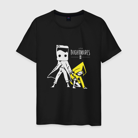Мужская футболка хлопок с принтом Эмблема Little Nightmares 2 в Кировске, 100% хлопок | прямой крой, круглый вырез горловины, длина до линии бедер, слегка спущенное плечо. | little nightmares | игры | ужасы