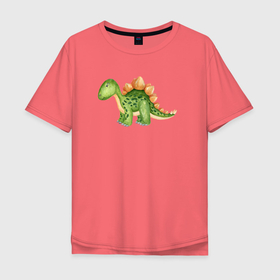Мужская футболка хлопок Oversize с принтом любитель динозавров , 100% хлопок | свободный крой, круглый ворот, “спинка” длиннее передней части | dino | dinosaur | дино | динозавр | динозаврик