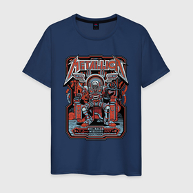 Мужская футболка хлопок с принтом Metallica   St. Louis   Missouri   Playbill   2017 , 100% хлопок | прямой крой, круглый вырез горловины, длина до линии бедер, слегка спущенное плечо. | metallica | missouri | music | playbill | robot | scales | thrash metal | usa | афиша | весы | металлика | миссури | музыка | робот | сша | трэш метал