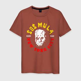 Мужская футболка хлопок с принтом ZillaKami x SosMula City Morgue   Sleez Bag в Белгороде, 100% хлопок | прямой крой, круглый вырез горловины, длина до линии бедер, слегка спущенное плечо. | bag | city | citymorgue | morgue | sleez | sos mula | sosmula | zilla kami | zillakami