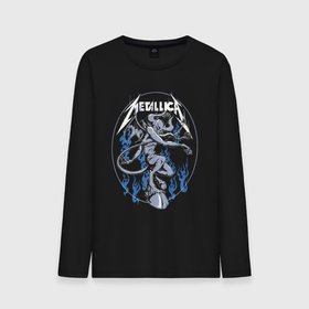 Мужской лонгслив хлопок с принтом Metallica   Thrash metal   Damn в Белгороде, 100% хлопок |  | damn | group | hoofs | horns | metallica | thrash metal | группа | копыта | металлика | рога | трэш метал | чёрт