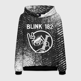 Мужская толстовка 3D с принтом Blink 182 + КОТ + Спрей в Екатеринбурге, 100% полиэстер | двухслойный капюшон со шнурком для регулировки, мягкие манжеты на рукавах и по низу толстовки, спереди карман-кенгуру с мягким внутренним слоем. | band | blink | metal | rock | блинк | группа | кот | краска | рок | спрей