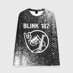 Мужской лонгслив 3D с принтом Blink 182 + КОТ + Спрей , 100% полиэстер | длинные рукава, круглый вырез горловины, полуприлегающий силуэт | band | blink | metal | rock | блинк | группа | кот | краска | рок | спрей