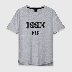 Мужская футболка хлопок Oversize с принтом Дети 90 х в Екатеринбурге, 100% хлопок | свободный крой, круглый ворот, “спинка” длиннее передней части | 90 | 90е | 90х | девяностые | день рождения | дети