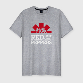Мужская футболка хлопок Slim с принтом RHCP Logo (Red Hot Chili Peppers Logo) в Курске, 92% хлопок, 8% лайкра | приталенный силуэт, круглый вырез ворота, длина до линии бедра, короткий рукав | anthony | chad | chili | flea | fr | hot | john | kiedis | peppers | red | red hot chili peppers | rhcp | rock | smith | джон | кидис | красные | острые | перцы | рок | смит | фли | фрушанте | чили | чэд | энтони