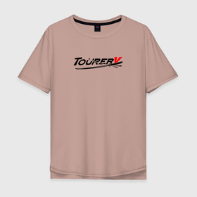 Мужская футболка хлопок Oversize с принтом Mark 2 Tourer в Новосибирске, 100% хлопок | свободный крой, круглый ворот, “спинка” длиннее передней части | chaser | jdm | mark | tourer | авто | японский