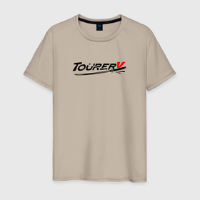 Мужская футболка хлопок с принтом Mark 2 Tourer в Курске, 100% хлопок | прямой крой, круглый вырез горловины, длина до линии бедер, слегка спущенное плечо. | chaser | jdm | mark | tourer | авто | японский
