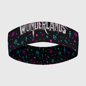 Повязка на голову 3D с принтом Tiny Tinas Wonderlands (logo and pattern) в Курске,  |  | borderlands | wonderlands | бордерлендс | вондерлендс | тина