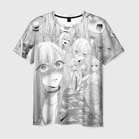 Мужская футболка 3D с принтом Марин Китагава   фарфоровая кукла pattern в Белгороде, 100% полиэфир | прямой крой, круглый вырез горловины, длина до линии бедер | anime | kitagawa | marin | my dress up darling | аниме | влюбилась | китагава | кукла | марин | фарфоровая | эта фарфоровая