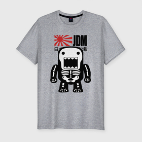 Мужская футболка хлопок Slim с принтом JDM   Japan   Monster в Курске, 92% хлопок, 8% лайкра | приталенный силуэт, круглый вырез ворота, длина до линии бедра, короткий рукав | fangs | japan | jaw | jdm | monster | style | клыки | монстр | пасть | стиль | япония