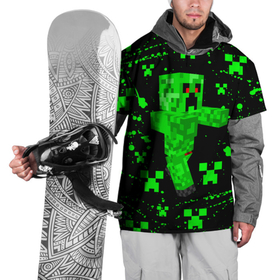 Накидка на куртку 3D с принтом MINECRAFT   CREEPER МАЙНКРАФТ в Санкт-Петербурге, 100% полиэстер |  | creeper | game | minecraft | игра | компьютерная игра | криипер | крипер | криппер | майнкрафт | мейнкрафт