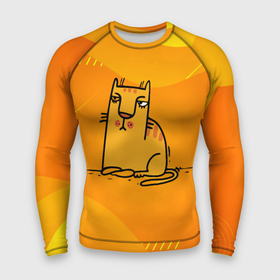 Мужской рашгард 3D с принтом Рисованный желтый кот в Тюмени,  |  | желтый кот | кот | котенок | кошка | рисунок | рыжий кот